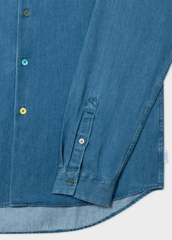 Paul Smith Shirts TailoredFit MidWash Denim Shirt Mid Wash 8211 Mens
