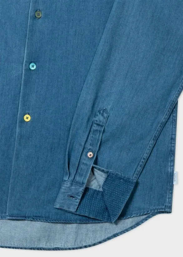 Paul Smith Shirts TailoredFit MidWash Denim Shirt Mid Wash 8211 Mens