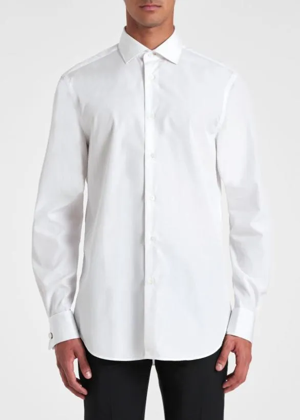 Paul Smith Shirts TailoredFit Shirt With 039Signature Stripe039 Double Cuff White 8211 Mens