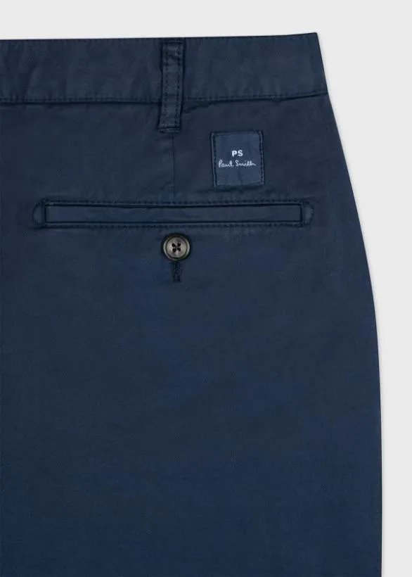 Paul Smith Shorts GarmentDyed Stretch PimaCotton Shorts Dark Navy 8211 Mens