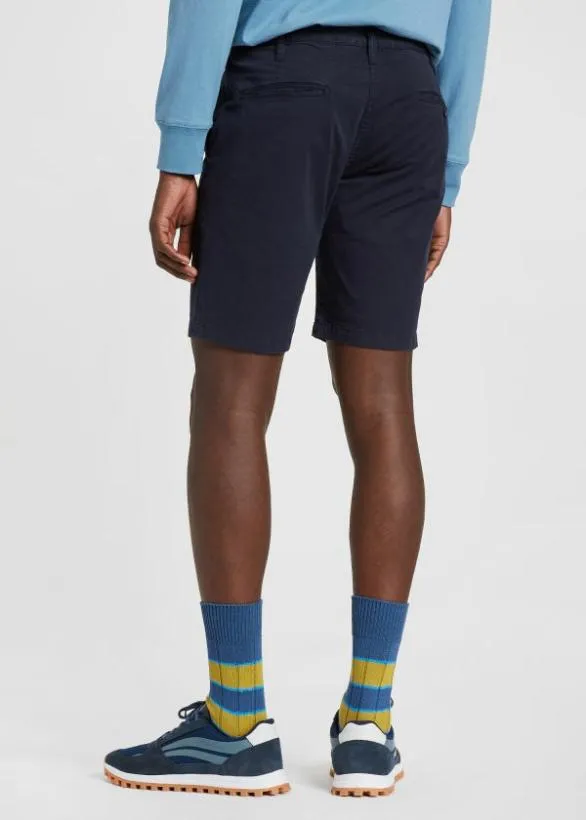 Paul Smith Shorts GarmentDyed Stretch PimaCotton Shorts Dark Navy 8211 Mens
