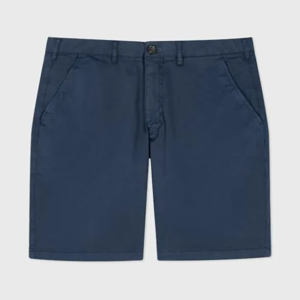 Paul Smith Shorts GarmentDyed Stretch PimaCotton Shorts Dark Navy 8211 Mens