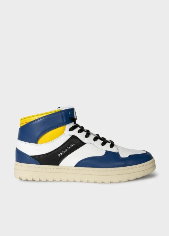 Paul Smith Sneakers Leather 039Liston039 HighTop Trainers Blue 8211 Mens