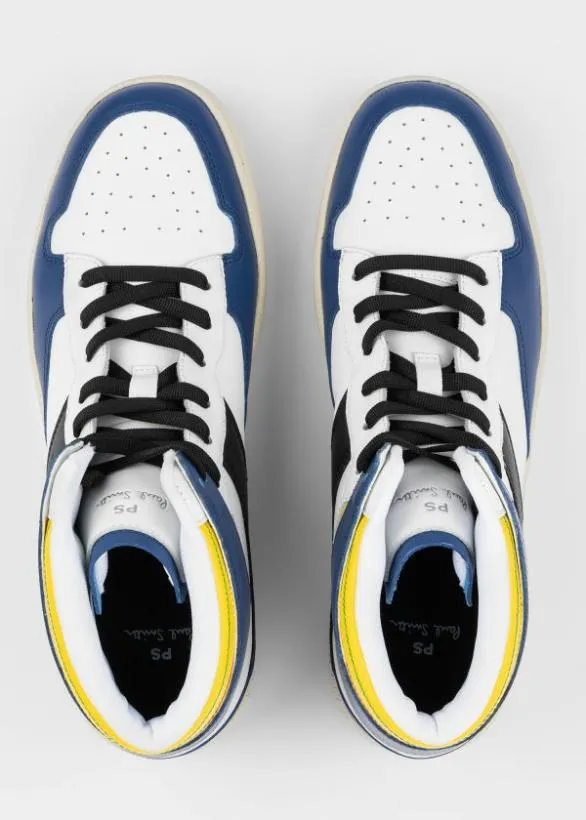 Paul Smith Sneakers Leather 039Liston039 HighTop Trainers Blue 8211 Mens