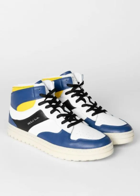 Paul Smith Sneakers Leather 039Liston039 HighTop Trainers Blue 8211 Mens