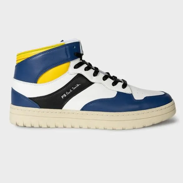 Paul Smith Sneakers Leather 039Liston039 HighTop Trainers Blue 8211 Mens