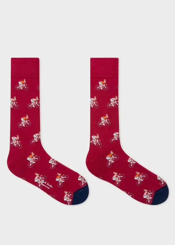 Paul Smith Socks 039Cycling Rabbits039 Motif Socks Three Pack Multicolour 8211 Mens