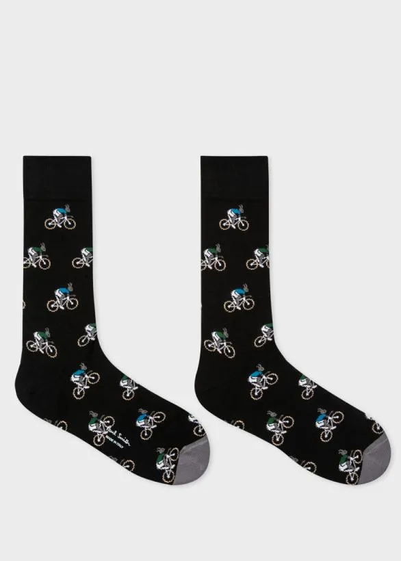 Paul Smith Socks 039Cycling Rabbits039 Motif Socks Three Pack Multicolour 8211 Mens