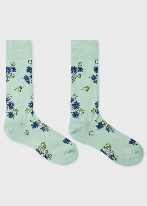 Paul Smith Socks 039Narcissus Floral039 Socks Green 8211 Mens