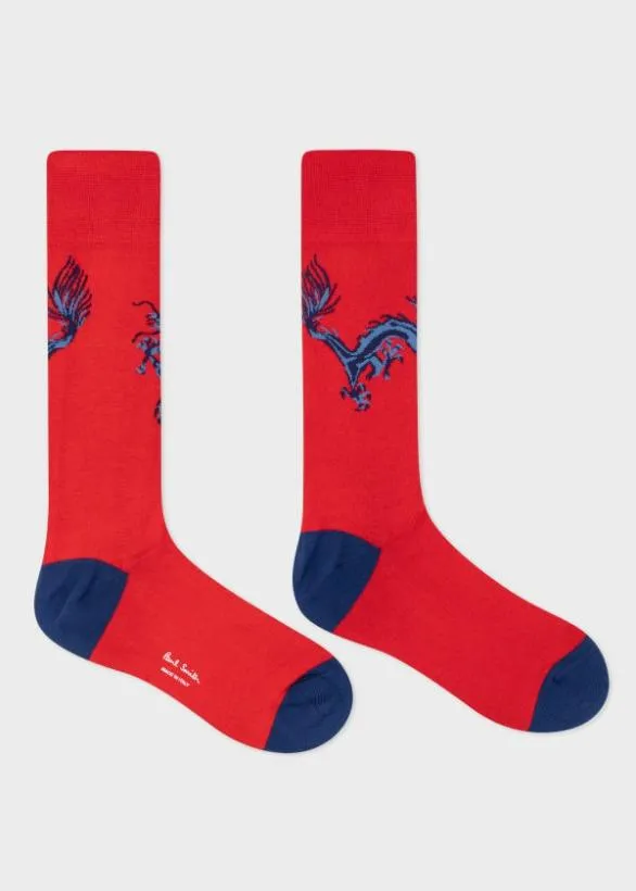 Paul Smith Socks 039Year Of The Dragon039 Socks Red 8211 Mens