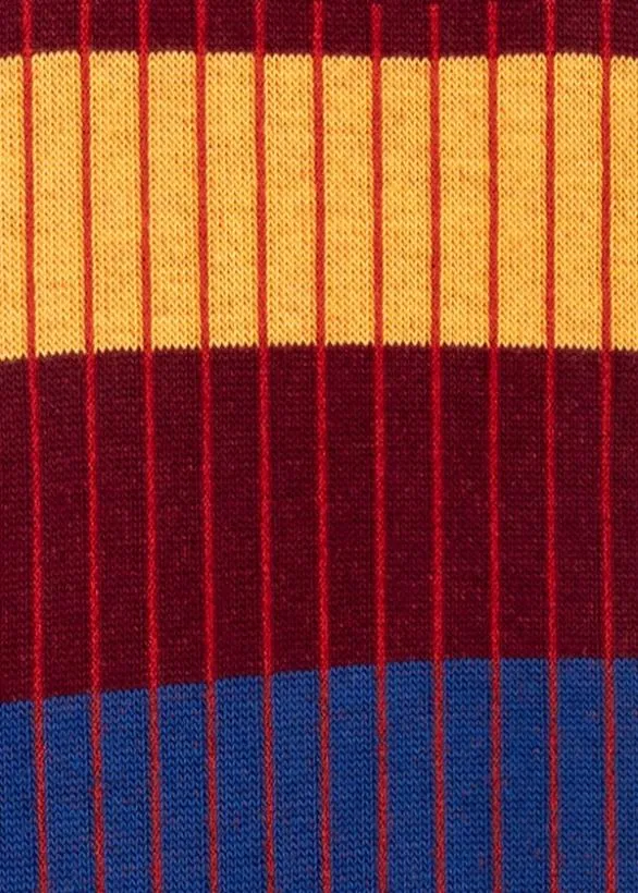 Paul Smith Socks Colour Block Stripe Socks Burgundy 8211 Mens