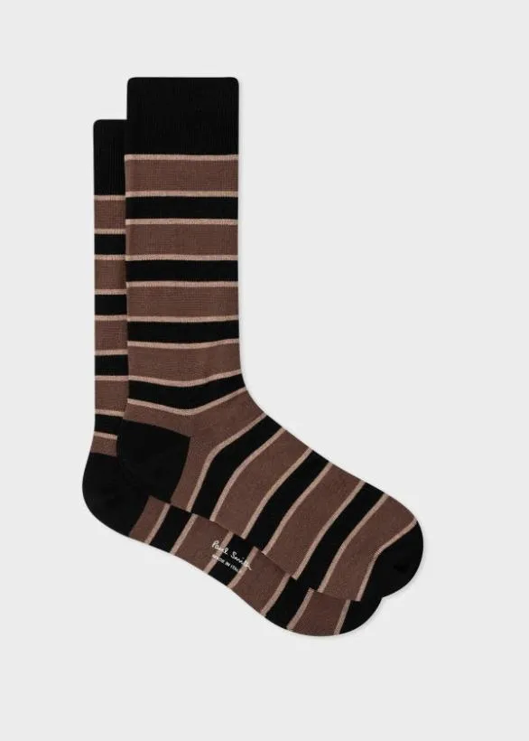 Paul Smith Socks Painted Stripe Socks Black 8211 Mens