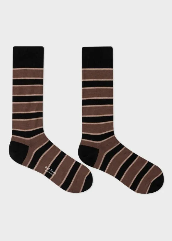 Paul Smith Socks Painted Stripe Socks Black 8211 Mens