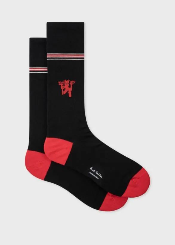 Paul Smith Socks Paul Smith and Manchester United 8211 039Red Devil039 Socks Black 8211 Mens Paul Smith Socks Paul Smith and Manchester United 8211 039Red Devil039 Socks Black 8211 Mens