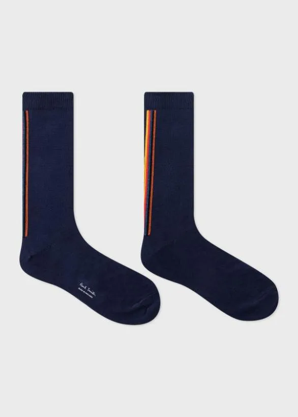 Paul Smith Socks Vertical 039Artist Stripe039 Socks Navy 8211 Mens