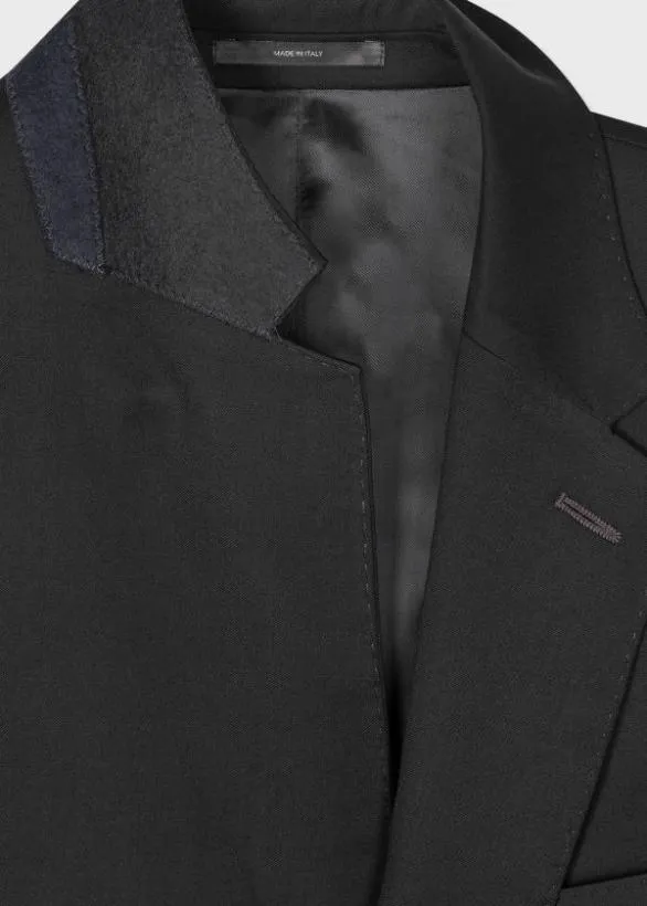 Paul Smith Suits Wool Twill TwoButton Suit Black 8211 Mens