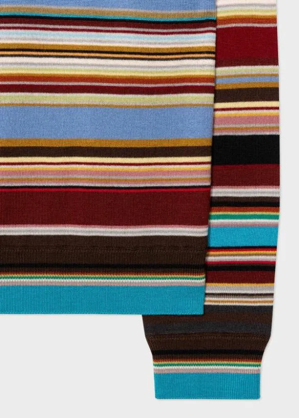 Paul Smith Sweaters 039Signature Stripe039 Crew Neck Sweater Multicolour 8211 Mens