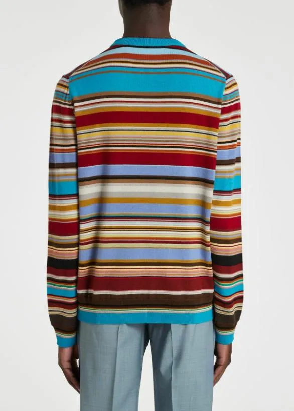 Paul Smith Sweaters 039Signature Stripe039 Crew Neck Sweater Multicolour 8211 Mens