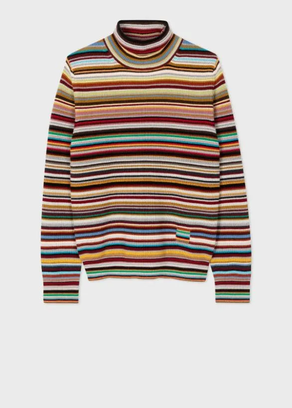 Paul Smith Sweaters 039Signature Stripe039 Roll Neck Sweater Signature Stripe 8211 Mens Paul Smith Sweaters 039Signature Stripe039 Roll Neck Sweater Signature Stripe 8211 Mens