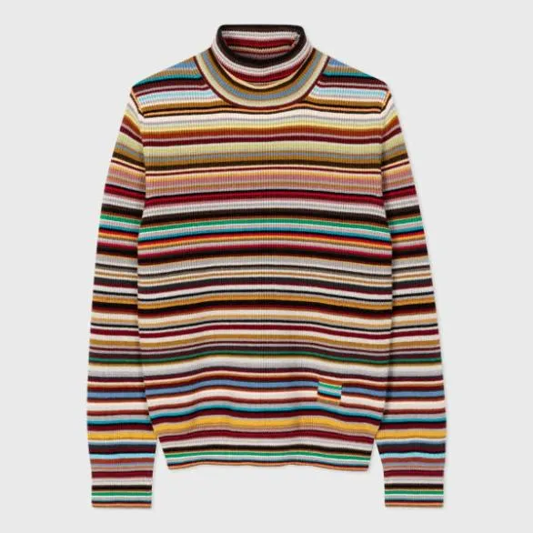 Paul Smith Sweaters 039Signature Stripe039 Roll Neck Sweater Signature Stripe 8211 Mens