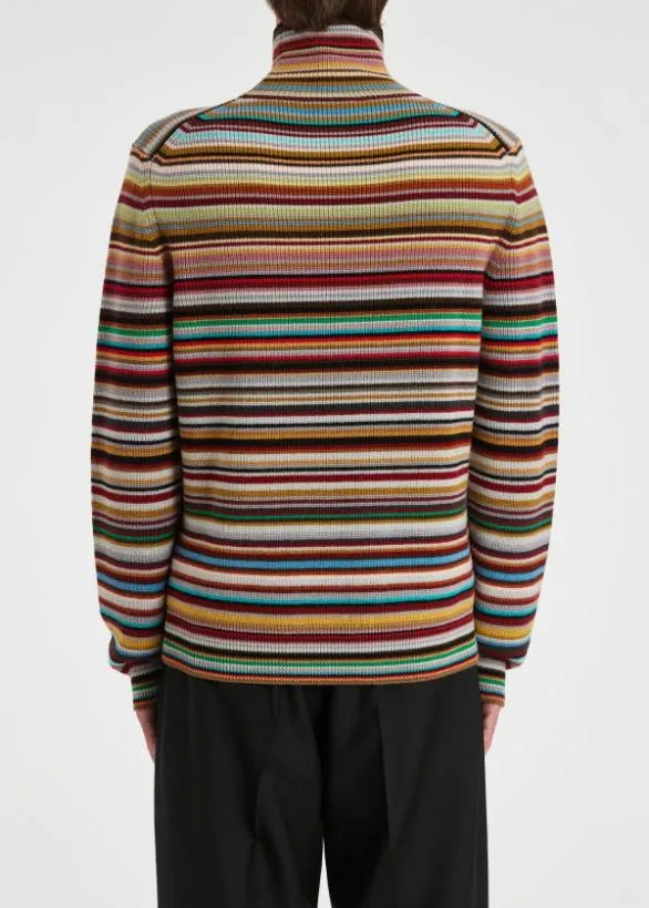 Paul Smith Sweaters 039Signature Stripe039 Roll Neck Sweater Signature Stripe 8211 Mens