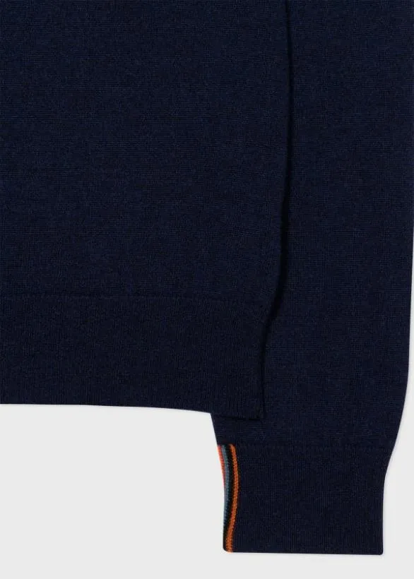 Paul Smith Sweaters Cashmere Crew Neck Sweater Navy 8211 Mens