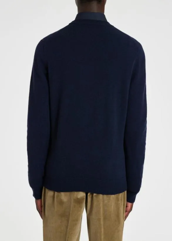 Paul Smith Sweaters Cashmere Crew Neck Sweater Navy 8211 Mens