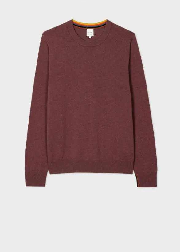 Paul Smith Sweaters Cashmere Crew Neck Sweater Purple 8211 Mens
