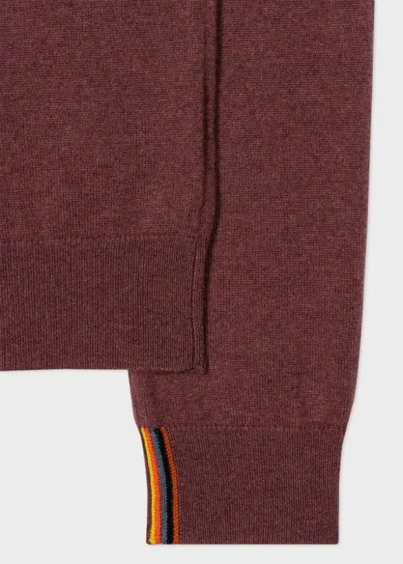 Paul Smith Sweaters Cashmere Crew Neck Sweater Purple 8211 Mens