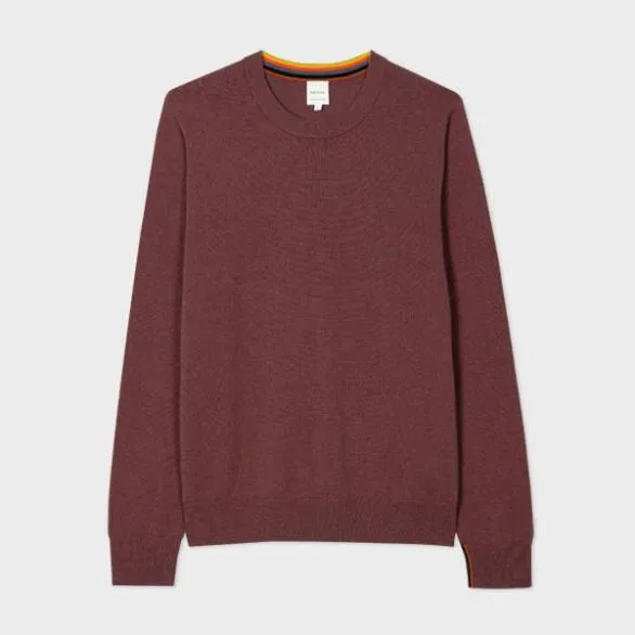 Paul Smith Sweaters Cashmere Crew Neck Sweater Purple 8211 Mens