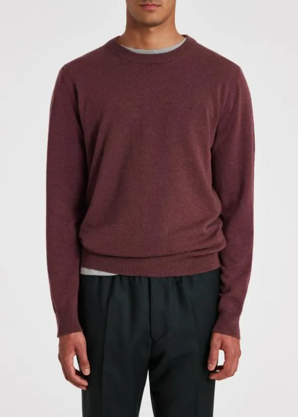 Paul Smith Sweaters Cashmere Crew Neck Sweater Purple 8211 Mens