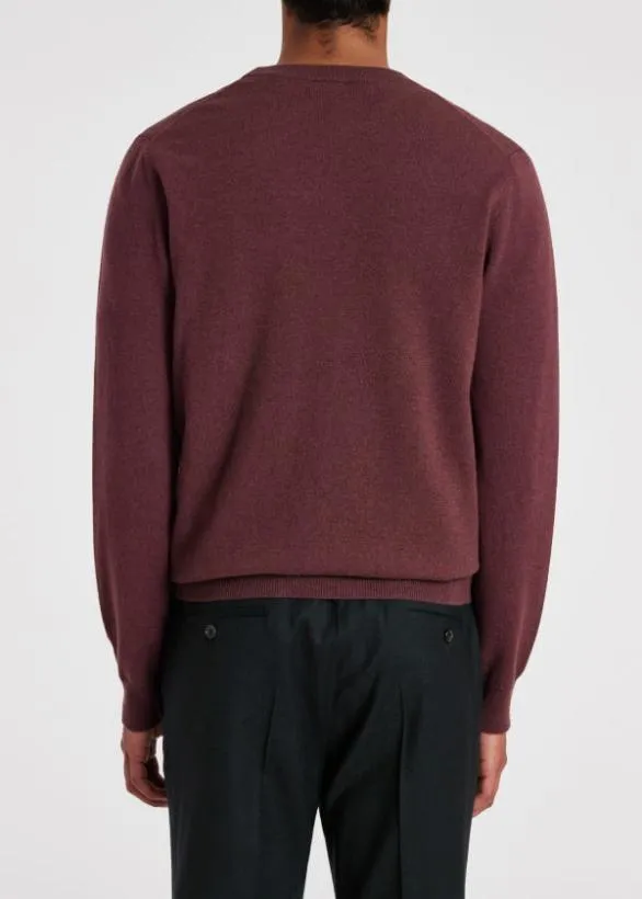 Paul Smith Sweaters Cashmere Crew Neck Sweater Purple 8211 Mens