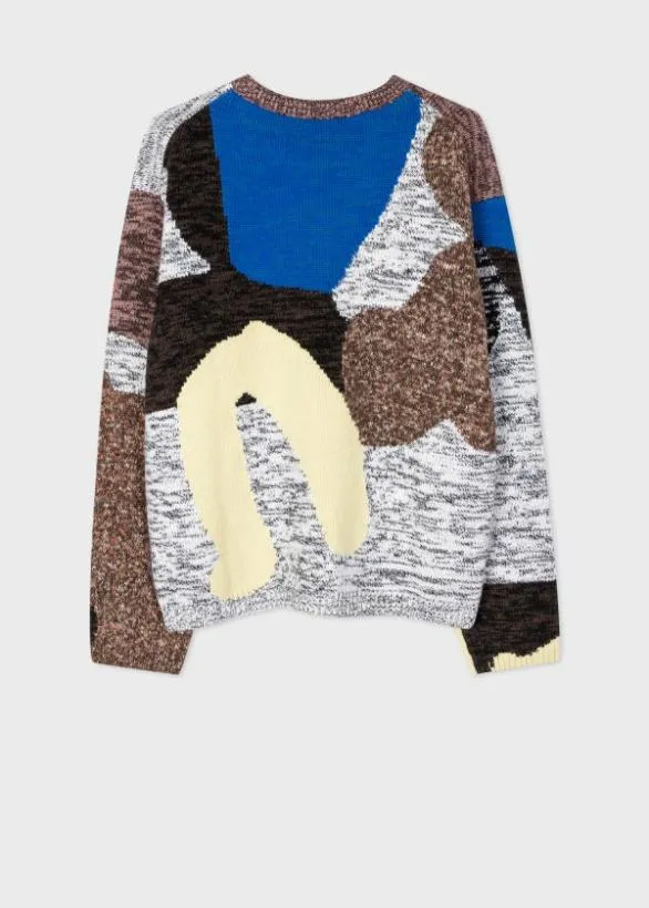 Paul Smith Sweaters Knitted LambswoolBlend Sweater Blue 8211 Mens
