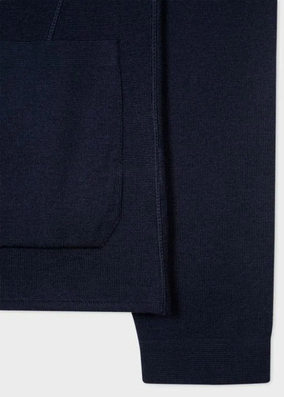 Paul Smith Sweaters Merino Cardigan Blazer Dark Navy 8211 Mens