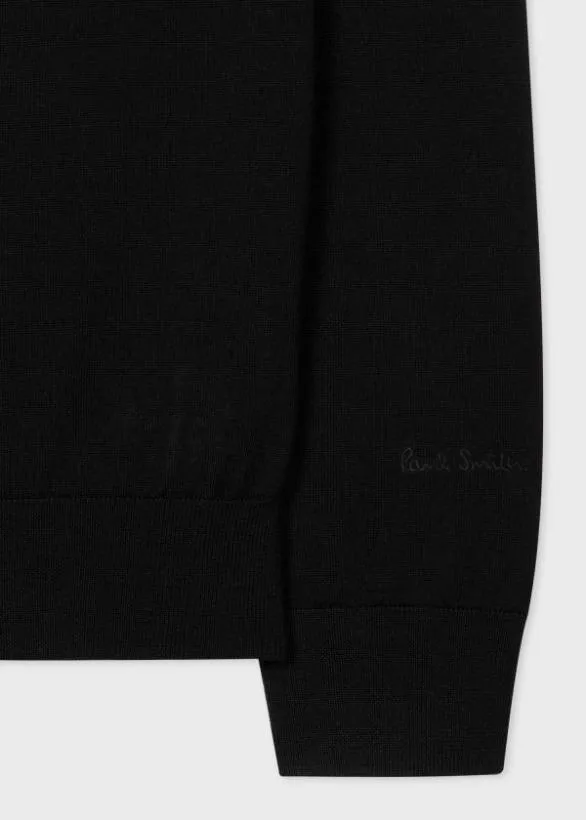 Paul Smith Sweaters Merino Wool Roll Neck Sweater Black 8211 Mens