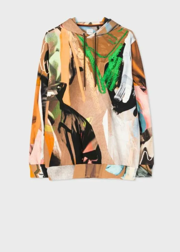 Paul Smith Sweatshirts and Hoodies 039Life Drawing039 Print Cotton Hoodie Multicolour 8211 Mens