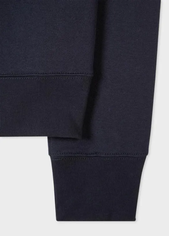 Paul Smith Sweatshirts and Hoodies Zebra Logo ZipNeck Sweatshirt Navy 8211 Mens