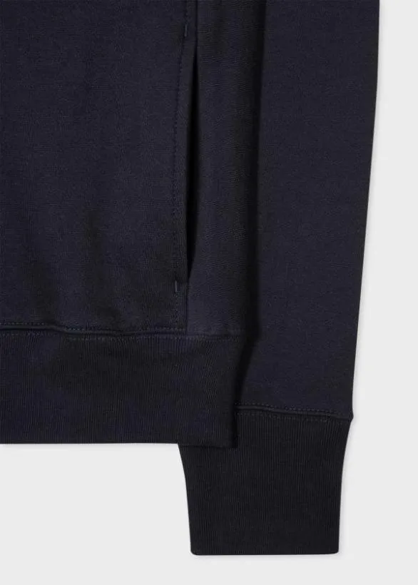 Paul Smith Sweatshirts and Hoodies ZipFront Zebra Logo Hoodie Dark Navy 8211 Mens
