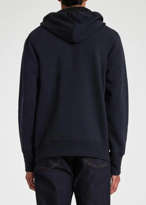 Paul Smith Sweatshirts and Hoodies ZipFront Zebra Logo Hoodie Dark Navy 8211 Mens