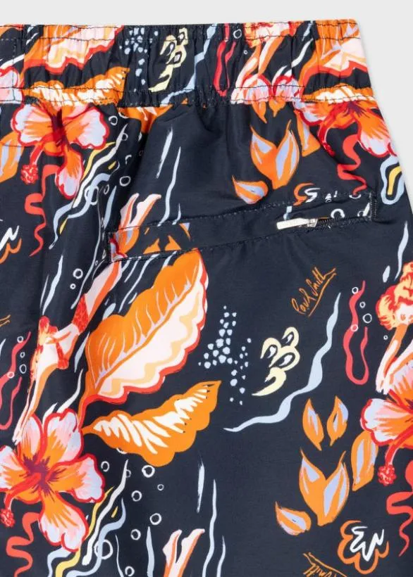 Paul Smith Swimwear 039Hawaiian039 Swim Shorts Navy 8211 Mens