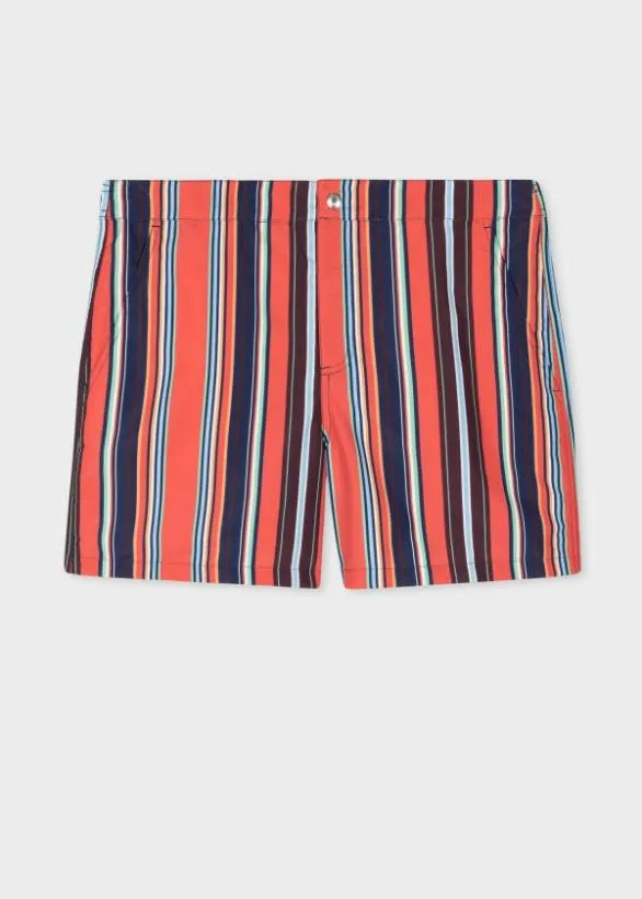 Paul Smith Swimwear 039Hayward Stripe039 Swim Shorts Orange 8211 Mens