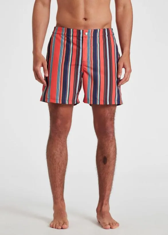 Paul Smith Swimwear 039Hayward Stripe039 Swim Shorts Orange 8211 Mens