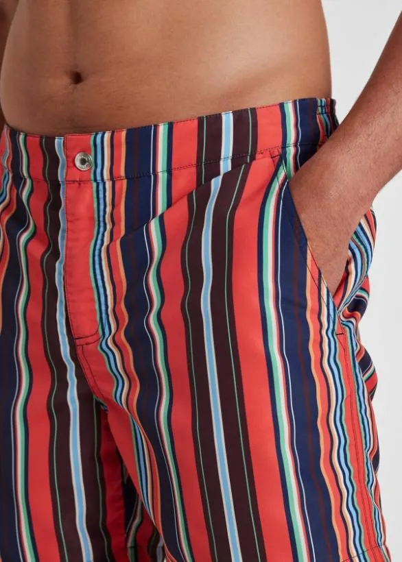 Paul Smith Swimwear 039Hayward Stripe039 Swim Shorts Orange 8211 Mens