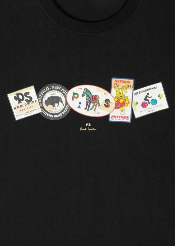 Paul Smith TShirts 039Stamps039 TShirt Black 8211 Mens