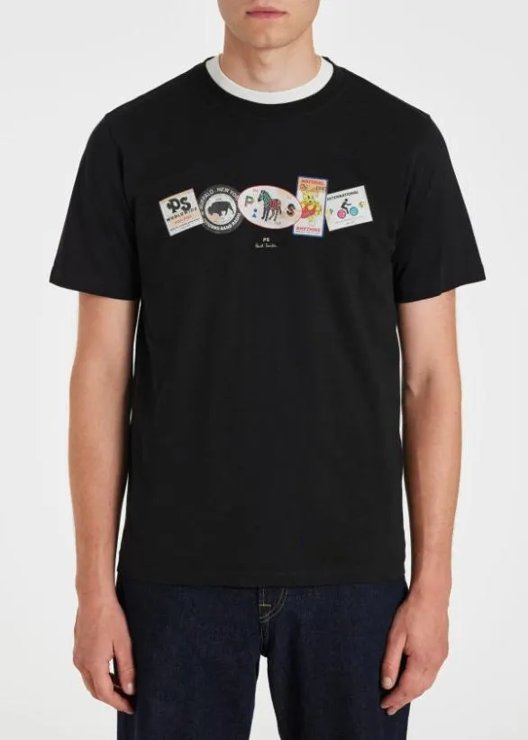 Paul Smith TShirts 039Stamps039 TShirt Black 8211 Mens