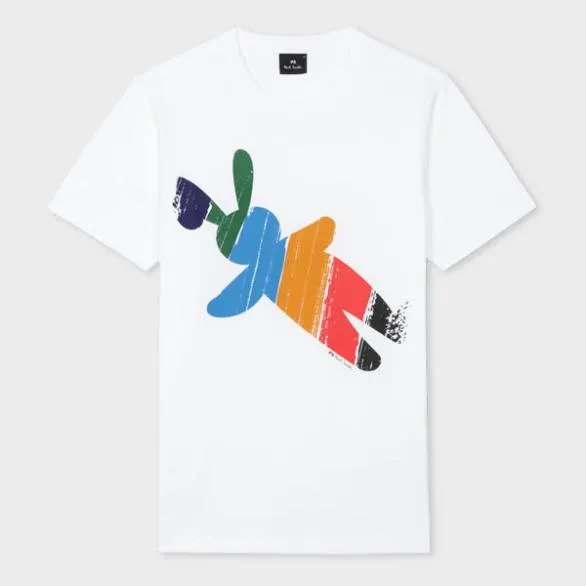 Paul Smith TShirts 039Stripe Rabbit039 Organic Cotton TShirt White 8211 Mens
