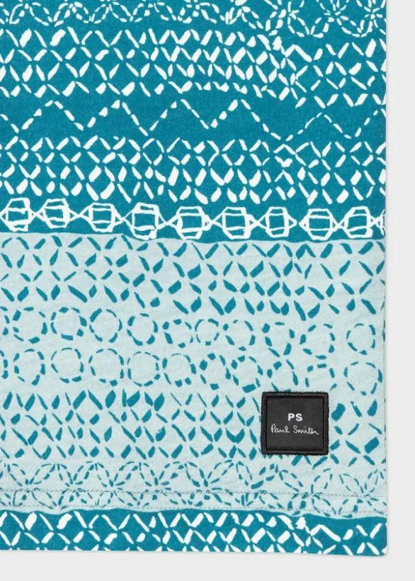 Paul Smith TShirts 039Sun Stitch039 Print Cotton TShirt Blue 8211 Mens