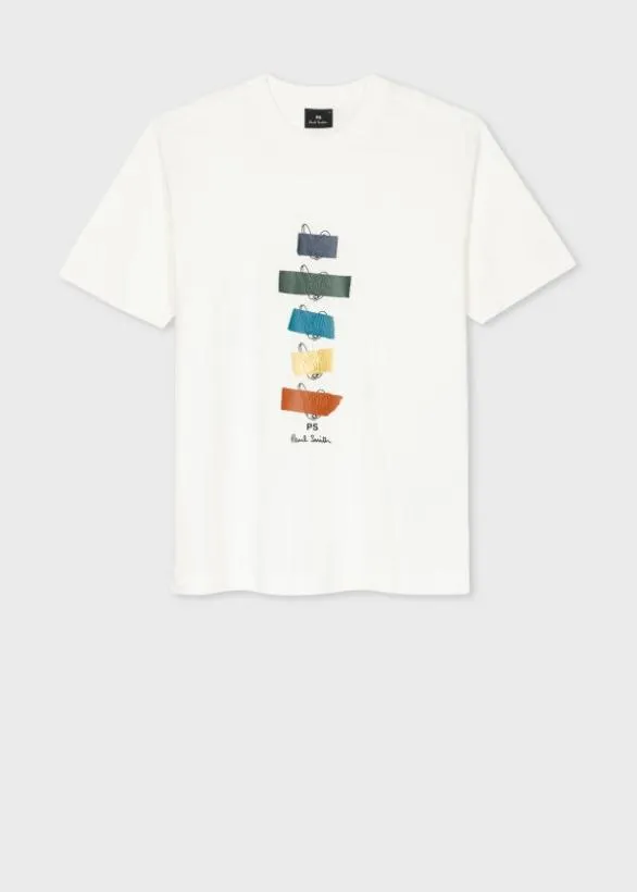 Paul Smith TShirts 039Taped Bunnies039 Print Organic Cotton TShirt White 8211 Mens