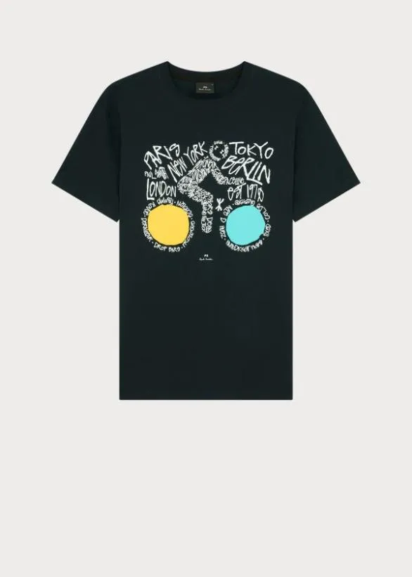 Paul Smith TShirts Cotton 039Cyclist039 TShirt Dark Navy 8211 Mens