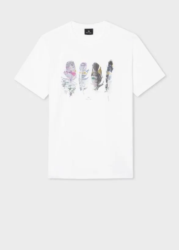 Paul Smith TShirts Cotton 039Feather039 TShirt White 8211 Mens